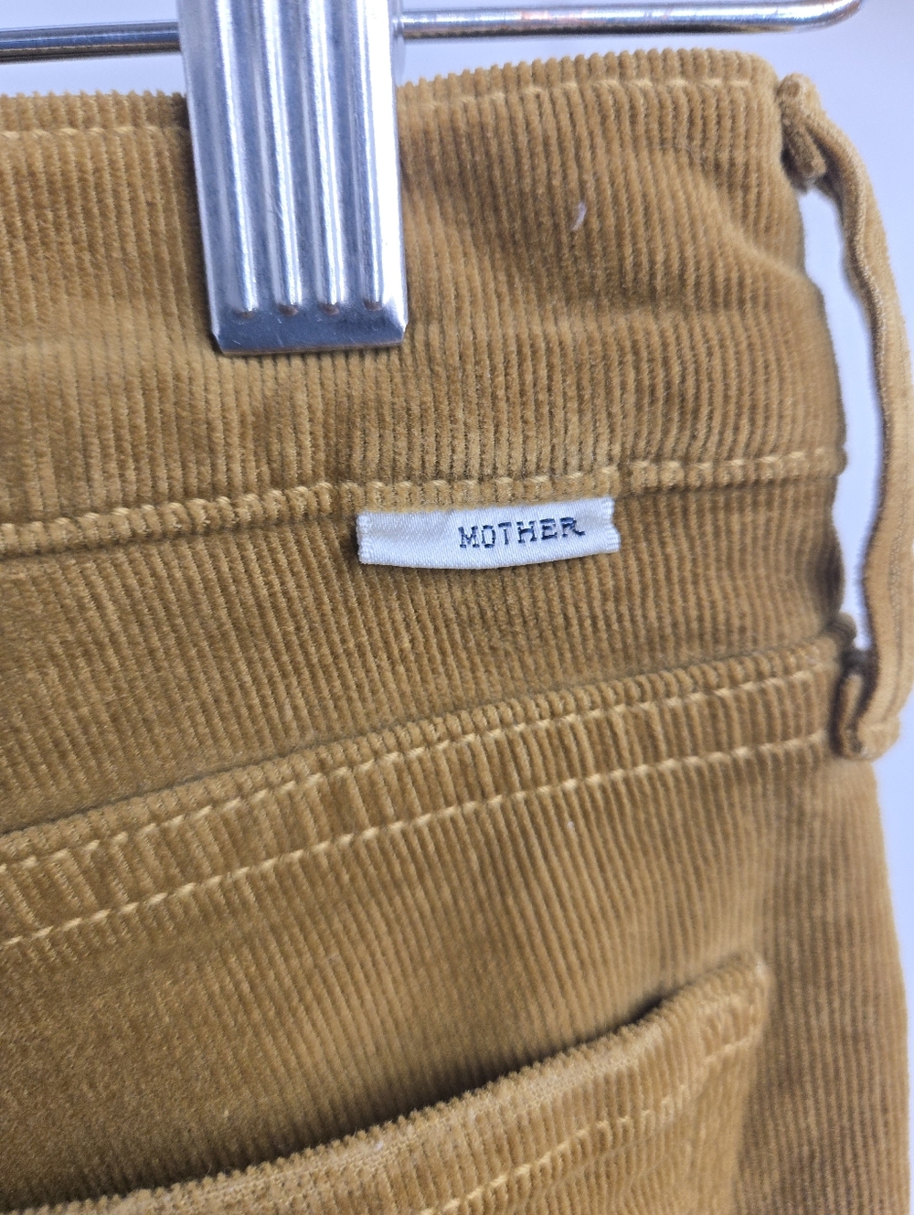 MOTHER Outsider Crop Corduroy Pants Hopscotch Brown - Picture 11 of 16